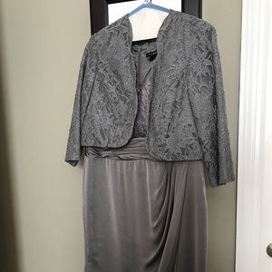 Grey Mother of Bride/Groom Dress